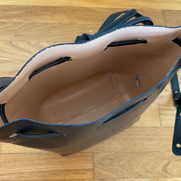 Mansur Gavriel | Mini Black/Ballerina Bucket Bag - Picture 6 of 6